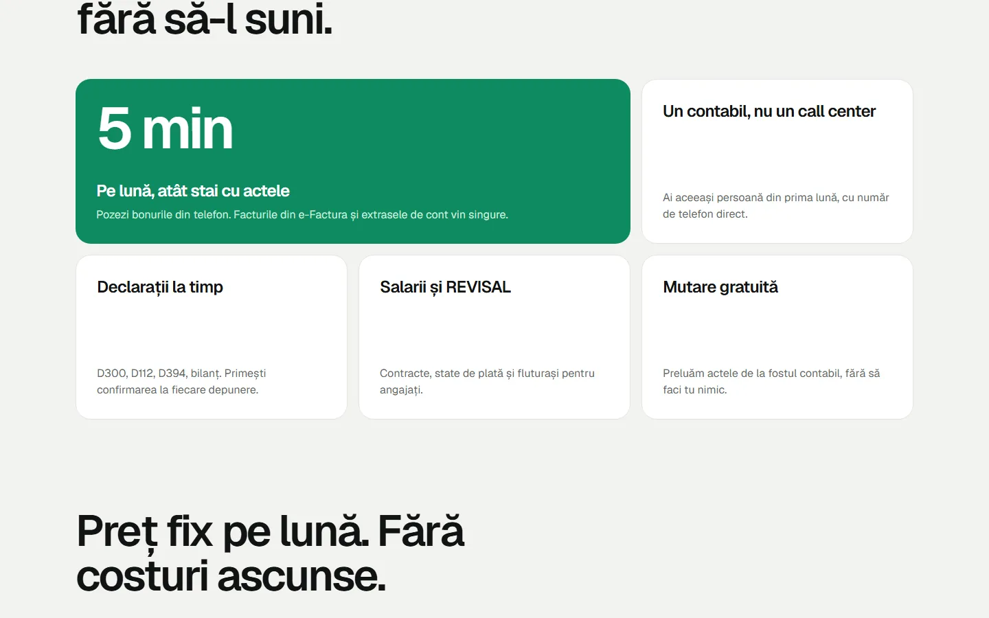 A doua secțiune din conceptul Lexa Contabilitate
