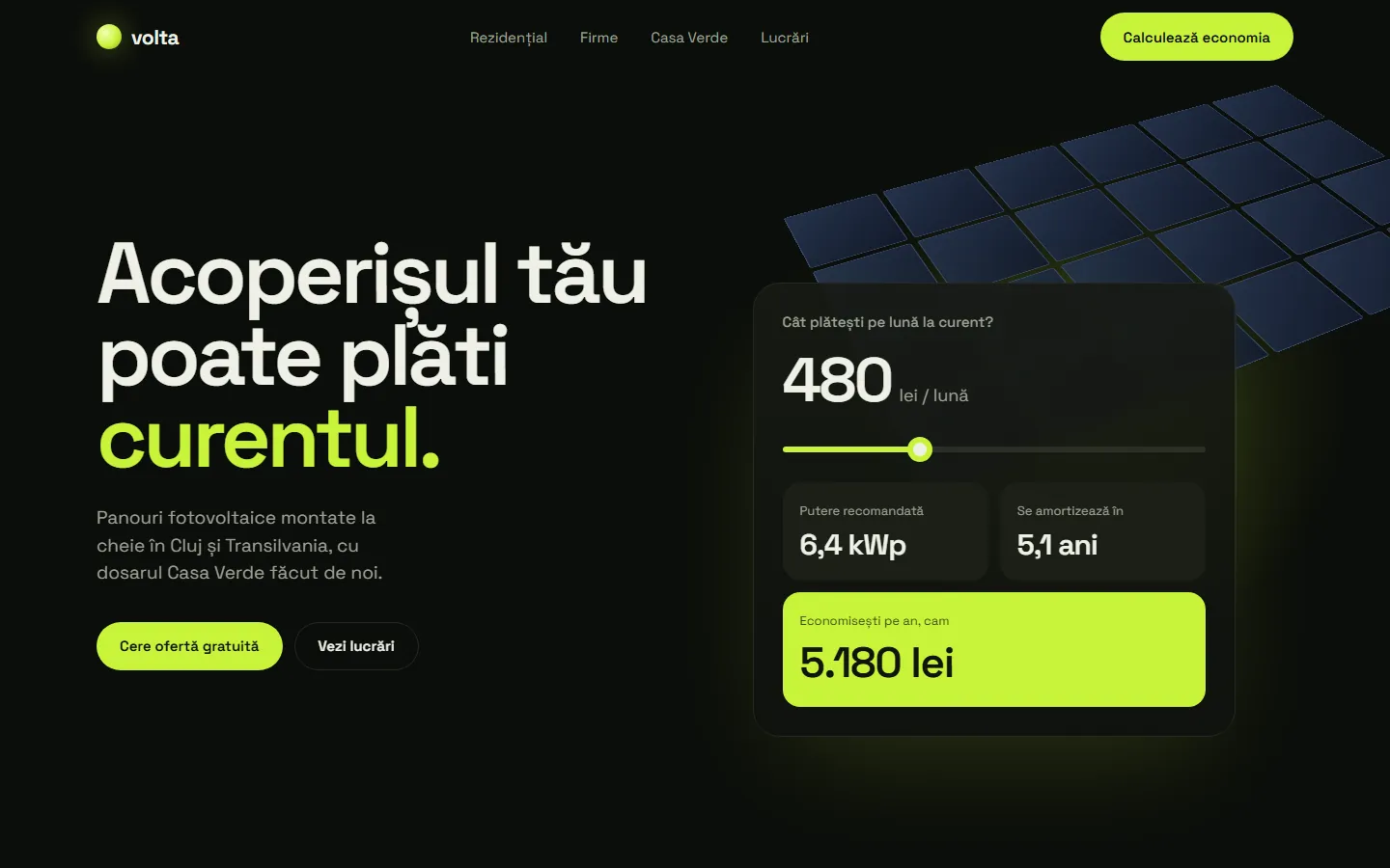 Conceptul beWeb Volta Solar